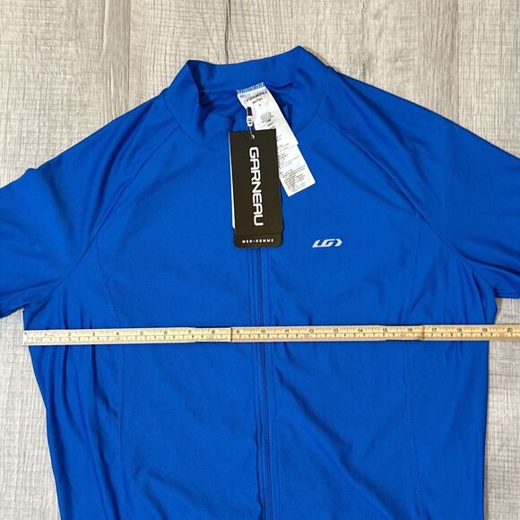 NWT Louis Garneau Men's Cycling Jersey Blue Zipper Size Medium 9D42065 - Picture 8 of 17
